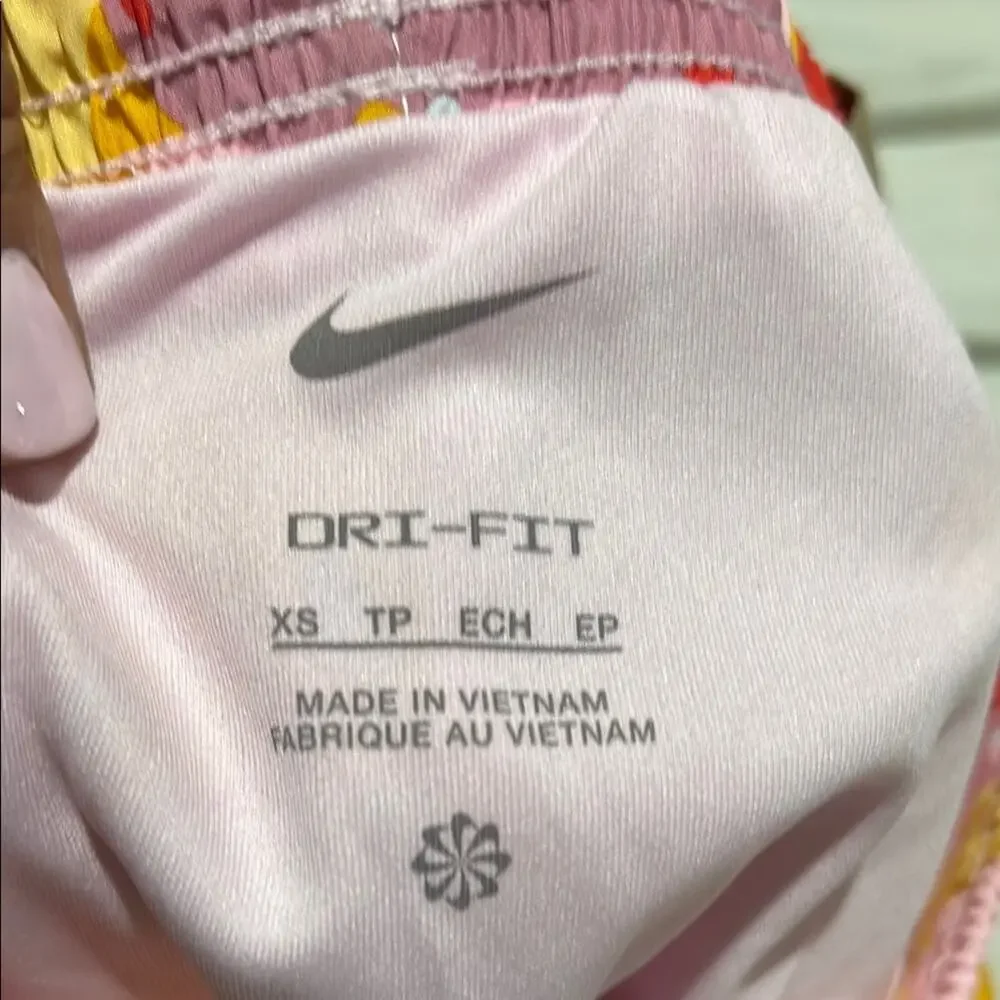 Nike xs Colorful girls running Shorts standard fit nwt underwear attached